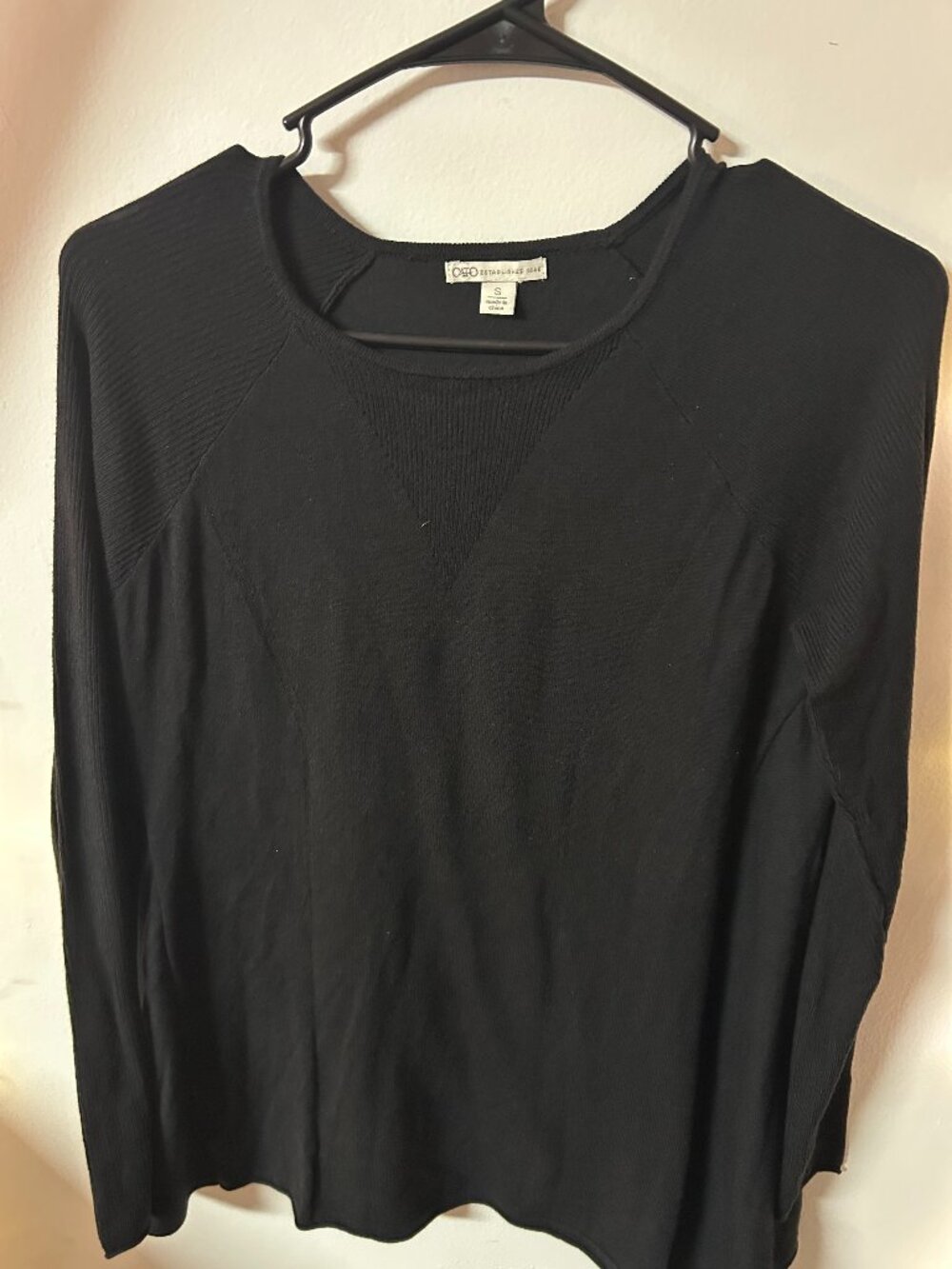 ⭐️Cato Black Rib Knit Sweater Size Small Long Sleeve Lightweight